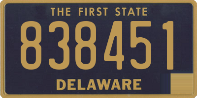 DE license plate 838451