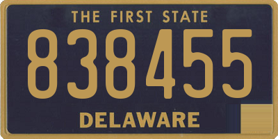 DE license plate 838455