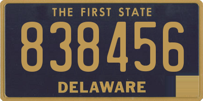 DE license plate 838456