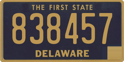 DE license plate 838457