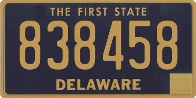 DE license plate 838458