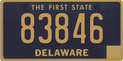 DE license plate 83846