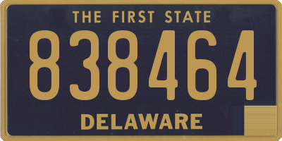 DE license plate 838464