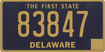 DE license plate 83847
