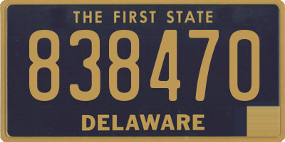 DE license plate 838470