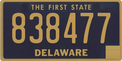 DE license plate 838477
