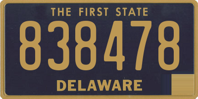 DE license plate 838478