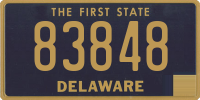 DE license plate 83848