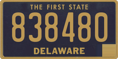 DE license plate 838480