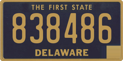 DE license plate 838486
