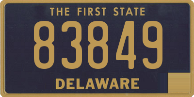 DE license plate 83849