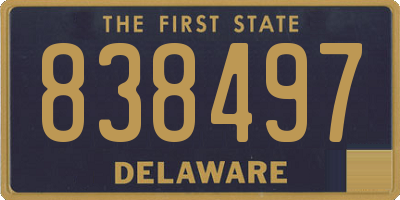 DE license plate 838497
