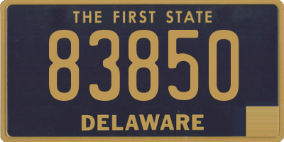 DE license plate 83850