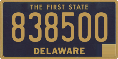 DE license plate 838500