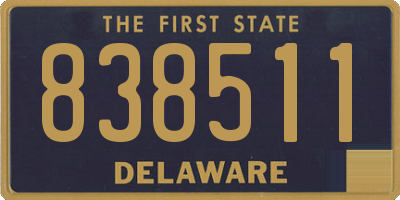 DE license plate 838511