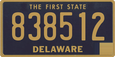 DE license plate 838512