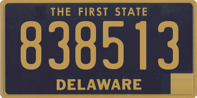 DE license plate 838513