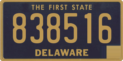DE license plate 838516