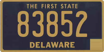 DE license plate 83852