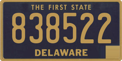 DE license plate 838522