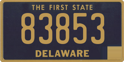 DE license plate 83853