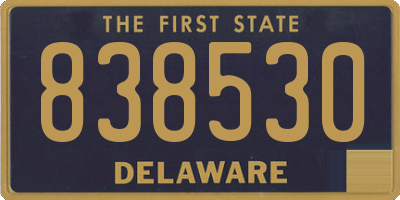 DE license plate 838530