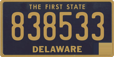 DE license plate 838533