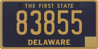 DE license plate 83855
