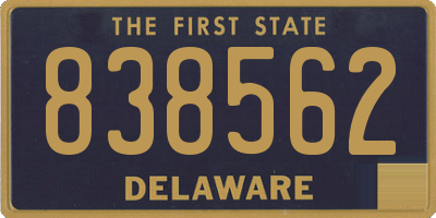 DE license plate 838562
