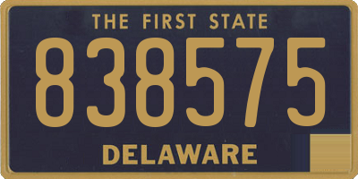 DE license plate 838575