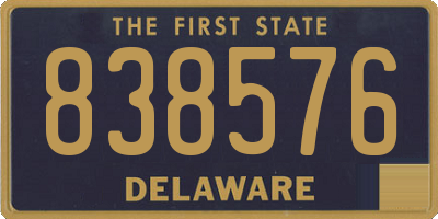 DE license plate 838576