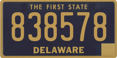 DE license plate 838578