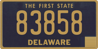 DE license plate 83858