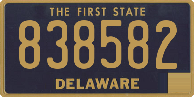 DE license plate 838582
