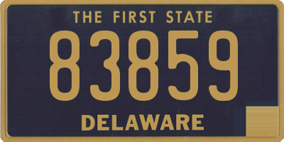 DE license plate 83859