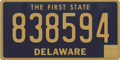 DE license plate 838594
