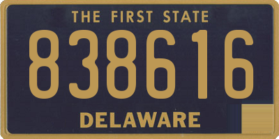 DE license plate 838616