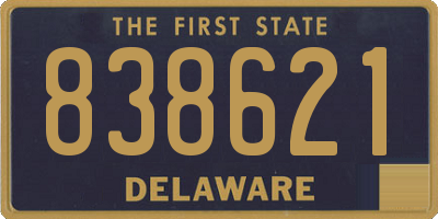 DE license plate 838621
