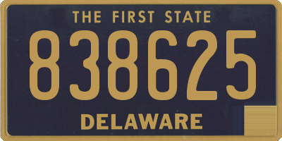 DE license plate 838625