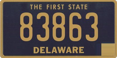 DE license plate 83863