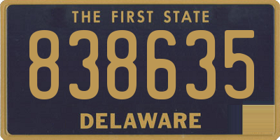 DE license plate 838635