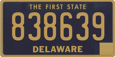 DE license plate 838639