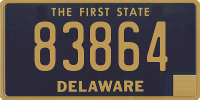 DE license plate 83864