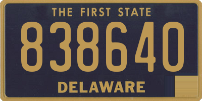 DE license plate 838640