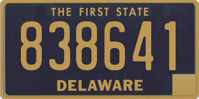 DE license plate 838641