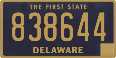 DE license plate 838644