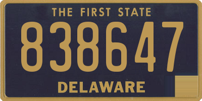 DE license plate 838647