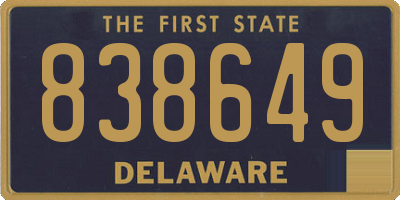 DE license plate 838649