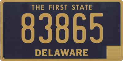 DE license plate 83865