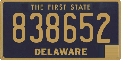 DE license plate 838652